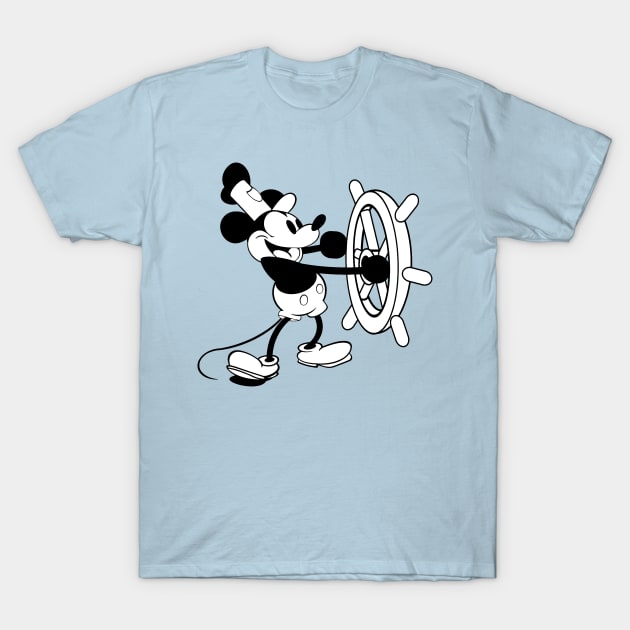 Steamboat Willie - Classic Cartoon T-Shirt by kareemik